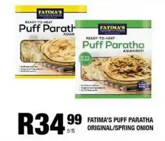 Take 'n Pay Fatima's puff paratha original/spring onion offer