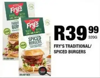 Take 'n Pay Fry's traditional/ spiced burgers offer