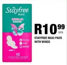 Take 'n Pay Stayfree maxi pads with wings offer