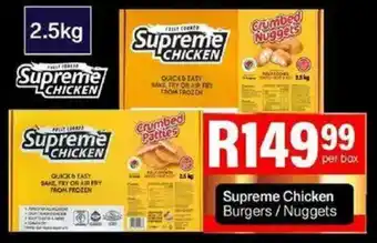 Take 'n Pay Supreme Chicken Burgers/ Nuggets offer