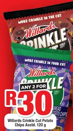 OK Foods Willards Crinkle Cut Potato Chips Asstd. offer