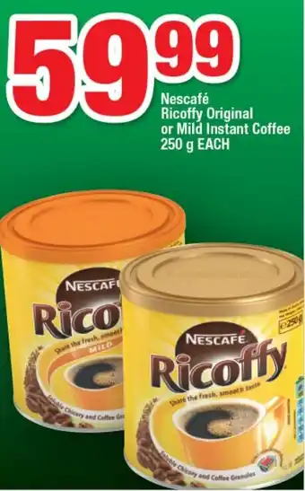 OK Foods Nescafe Ricoffy Original or Mild Instant Coffee offer