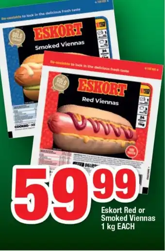 OK Foods Eskort Red or Smoked Viennas offer