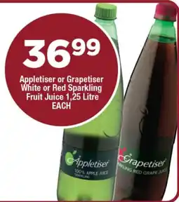 OK Foods Appletiser or Grapetiser White or Red Sparkling Fruit Juice offer