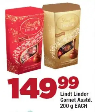 OK Foods Lindt Lindor Cornet Asstd. offer