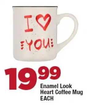 OK Foods Enamel Look Heart Coffee Mug offer