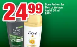 OK Foods Dove Roll-on for Men or Women Asstd. offer