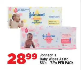 OK Foods Johnson's Baby Wipes Asstd. offer