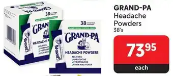 Makro GRAND-PA Headache Powders offer