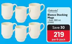 Makro Continental Blanco Stacking Mugs offer