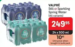 Makro VALPRÉ Still or Sparkling Spring Water offer