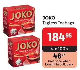 Makro JOKO Tagless Teabags offer