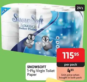 Makro SNOWSOFT 1-Ply Virgin Toilet Paper offer