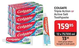 Makro COLGATE Triple Action or Active Salt Toothpaste offer