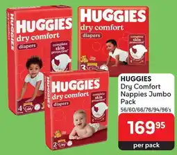 Makro HUGGIES Dry Comfort Nappies Jumbo Pack offer