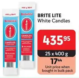 Makro BRITE LITE White Candles offer