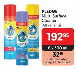 Makro PLEDGE Multi Surface Cleaner offer