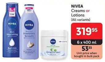 Makro NIVEA Creams or Lotions offer