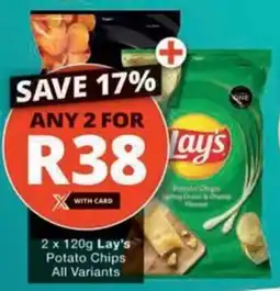 Checkers Hyper Lay's Potato Chips All Variants offer