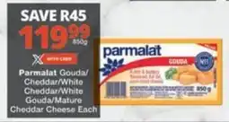 Checkers Hyper Parmalat Gouda/ Cheddar/White Gouda/Mature Cheddar Cheese Each offer