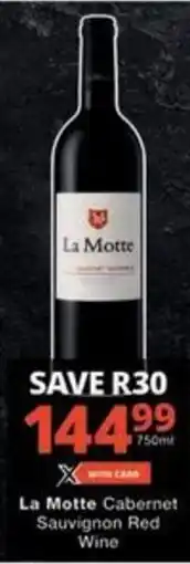 Checkers Hyper La Motte Cabernet Sauvignon Red Wine offer