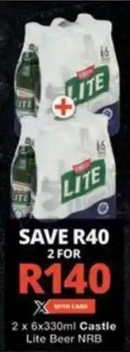 Checkers Hyper Castle Lite Beer NRB offer