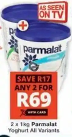 Checkers Hyper Parmalat Yoghurt All Variants offer