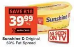 Checkers Hyper Sunshine D Original 60% Fat Spread offer