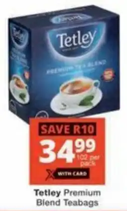 Checkers Hyper Tetley Premium Blend Teabags offer