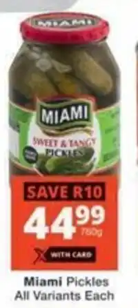 Checkers Hyper Miami Pickles All Variants Each offer