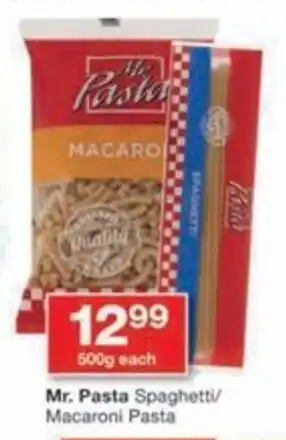 Checkers Hyper Mr. Pasta Spaghetti/ Macaroni Pasta offer