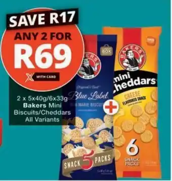 Checkers Hyper Bakers Mini Biscuits/Cheddars All Variants offer