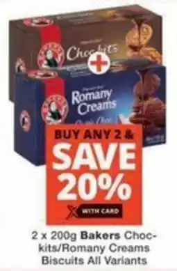 Checkers Hyper Bakers Chockits/Romany Creams Biscuits All Variants offer