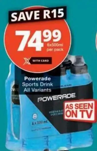 Checkers Hyper Powerade Sports Drink All Variants offer