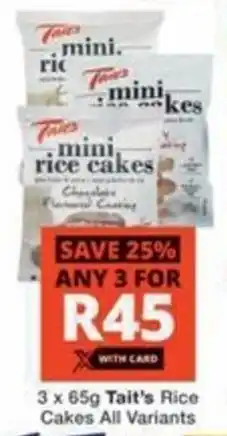 Checkers Hyper Tait's Rice Cakes All Variants offer