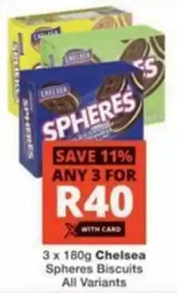 Checkers Hyper Chelsea Spheres Biscuits All Variants offer