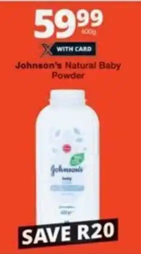 Checkers Hyper Johnson's Natural Baby Powder offer