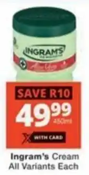 Checkers Hyper Ingram's Cream All Variants Each offer