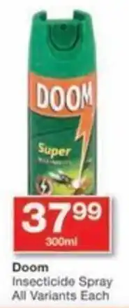 Checkers Hyper Doom Insecticide Spray All Variants Each offer