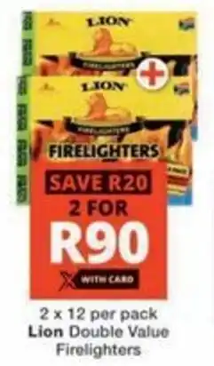 Checkers Hyper Lion Double Value Firelighters offer