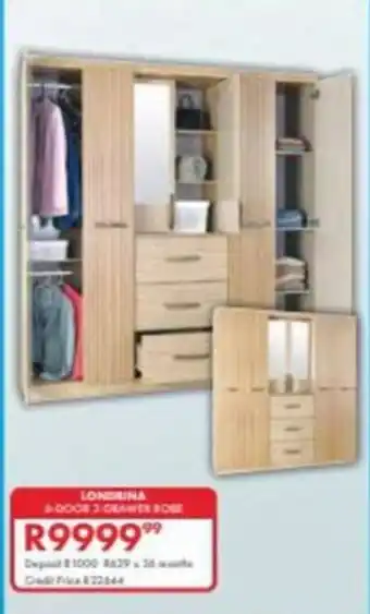 Beares Londrina 6-door 3 drawer robe offer