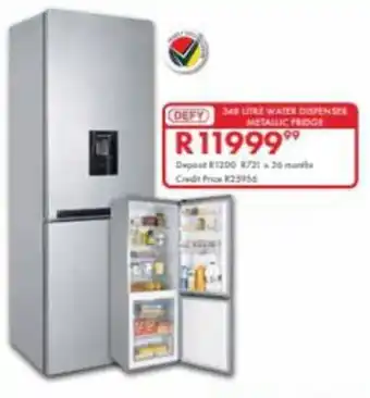 Beares Defy water dispenser metallic fridge offer