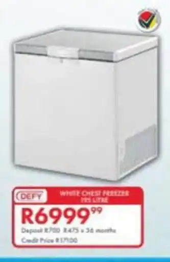 Beares Defy white chest freezer offer