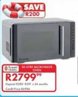 Beares Russell Hobbs microwave oven offer