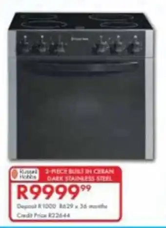 Beares Russell Hobbs built in ceran dark stainless steel offer