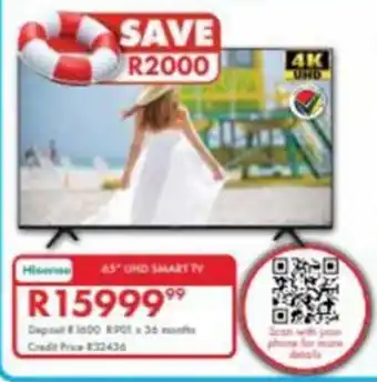 Beares Hisense 65" UHD Smart TV offer