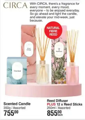 Dis-Chem CIRCA Reed Diffuser PLUS Reed Sticks offer