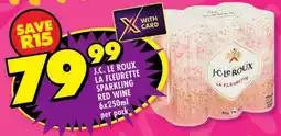 Shoprite J.c. le roux la fleurette sparkling red wine offer