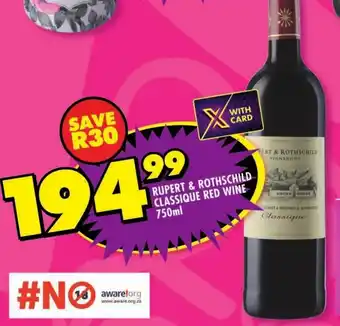 Shoprite Rupert & rothschild classique red wine offer