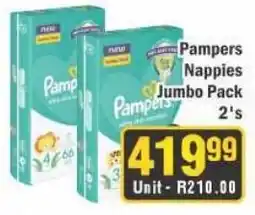 J&E Cash and Carry Pampers Nappies Jumbo Pack offer